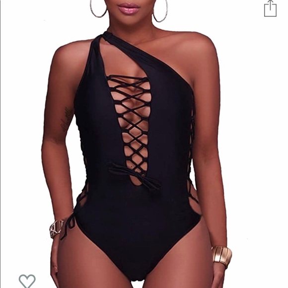 Women’s Black Bathing Suit - Picture 3 of 5